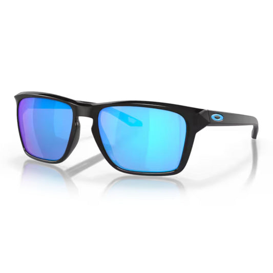Oakley Sylas OO9448 944824 57MM Black Ink/Sapphire Iridium Rectangular Sunglasses for Men + BUNDLE Accessory Leash + BUNDLE with Designer iWear Eyewear Kit