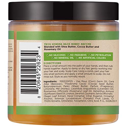 Carol's Daughter Curly Hair Treatment Bundle - Mimosa Hair Honey Shine Pomade and Goddess Strength 7 Oil Blend Scalp and Hair Strengthening Oil – for 2A to 4C Hair – with Shea Butter and Castor Oil