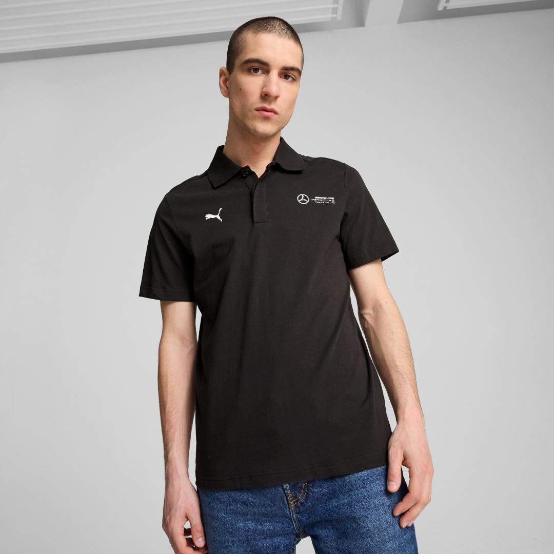PUMA Men's Mercedes AMG Pertronas Essentials Polo, Black