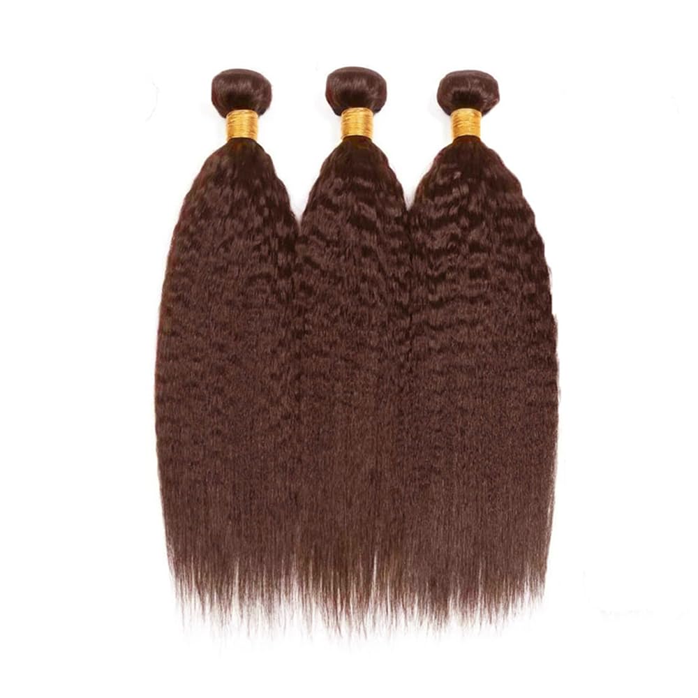 28 30 32 inch #4 Bundles Human Hair Dark Brown Bundles Brown Kinky Straight Human Hair Bundles Light Brown Human Hair Bundles Double Weft Chocolate Brown Bundles