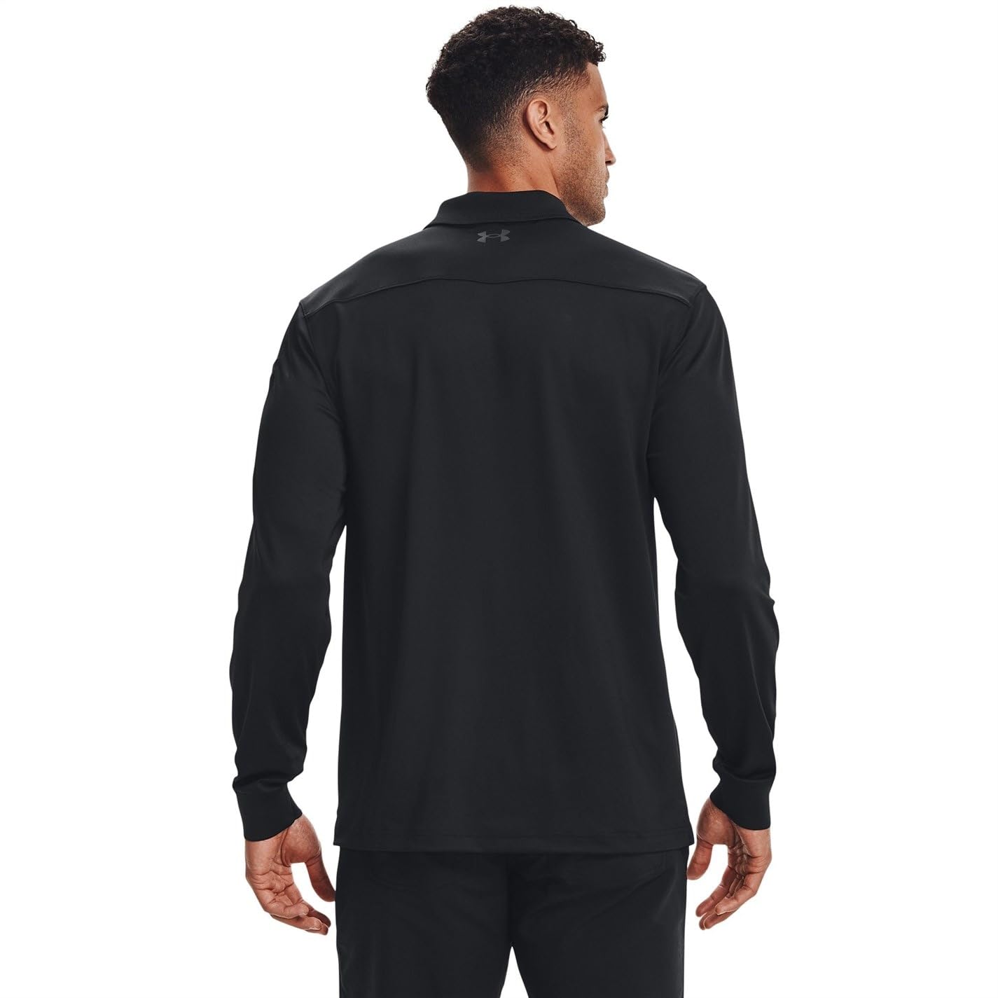 Under Armour Men's Tac Performance Polo Long Sleeve 2.0, Black (001)/Black, Small