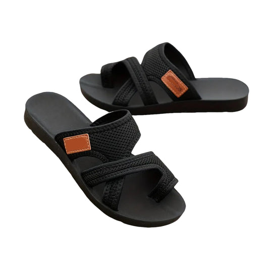 2024Women's Hollow Mesh Slide Sandals, Hollow Mesh Slide Sandals, Mesh Sandals For Women, Mesh Flats For Women (Black,12)