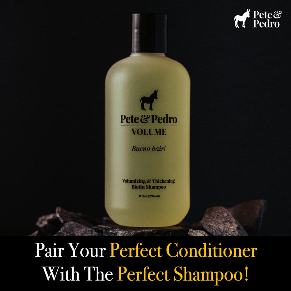 Pete & Pedro POWER CONDITIONER - Volume & Strengthening Biotin Daily Conditioner For Men With Fine or Thinning Hair | All Hair Types, Helps Make Fuller, Thicker, & Healthier | Shark Tank, 8.5 oz.
