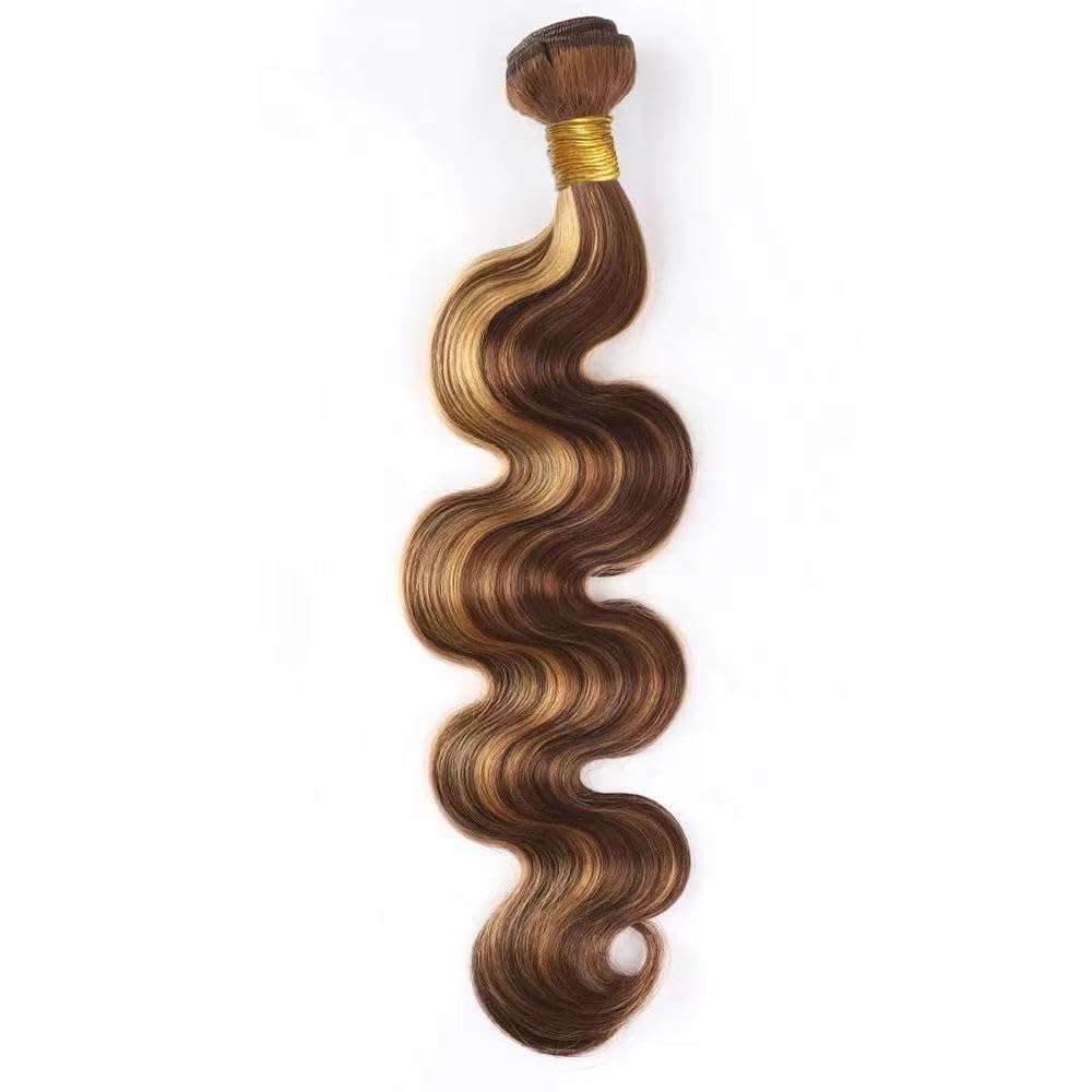 Habiliana Bundles Human Hair Body Wave Human Hair Bundles T1B/4/30 Omber Natural Chocolate Brown Human Hair Bundles Unprocessed Brazilian Virgin Hair Bundles Human Hair for Black Women