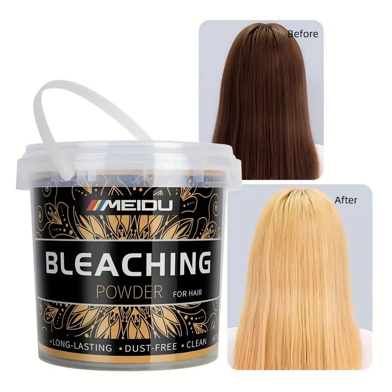Hair Bleach 500g / 17.41oz, Large Capacity Salon Grade Bleach for Hair, Mild Bleach Powder Quickly Remove Hair Color, Refreshing Create Fashionable Styling