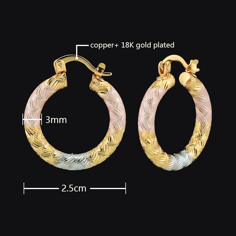 18K Gold Plated Hoop Earrings for women Trendy Twisted Huggie Hoops Earrings Lightweight Large Chunky Earrings 925 Sterling Silver Boho Jewelry for Teen Girls Gift (style 20)