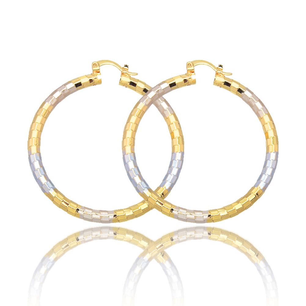18K Gold Plated Hoop Earrings for women Trendy Twisted Huggie Hoops Earrings Lightweight Large Chunky Earrings 925 Sterling Silver Boho Jewelry for Teen Girls Gift (style 22)