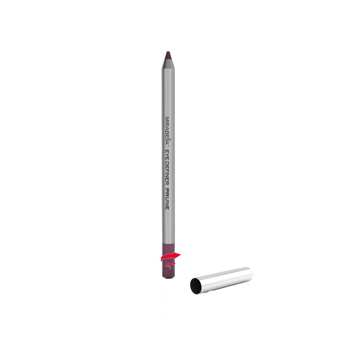 Mirabella Retractable Eye Definer Gel Eyeliner Pencil, Richly Pigmented Color Eyeliner Offers All-Day Wear for Precise and Sultry Looks with Hydrating Antioxidants Vitamin E and C, Midnight