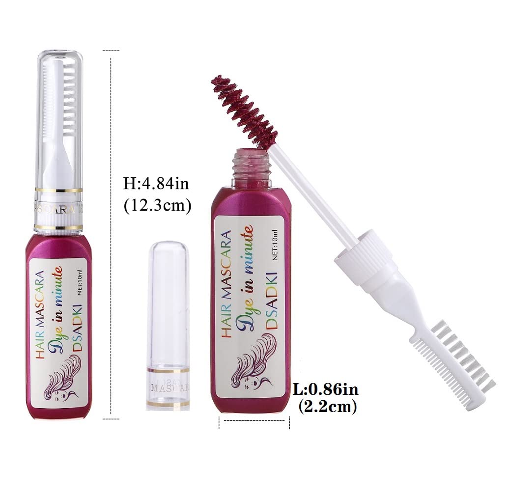 DSADKI Temporary Hair Color Mascara Washable Hair Dye Stick Non-toxic Instant Hair Chalk Dye for Girls Women (Light Purple)