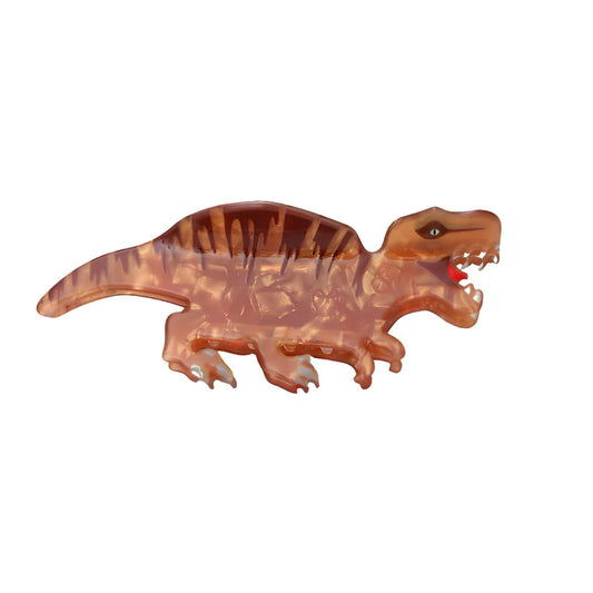 QGMZTNL Dinosaur Hair Clips - Animal Hair Decorations - Fun and Cute for Girls and Women - Medium Size - Suitable for Thin or Thick Hair (Brown dinosaur)
