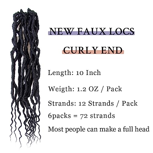 BOHOBABE Faux Locs Crochet Hair 36 Inch, Boho Soft Crochet Locs with Curly Ends, Long Bohemian Goddess Locs Crochet Braids for Black Women (6 Packs, T30)