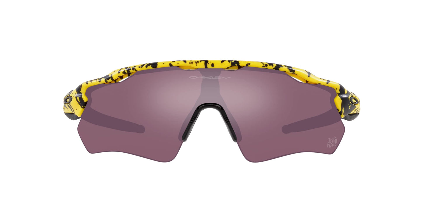 Oakley Men's OO9208 Radar EV Path Rectangular Sunglasses, TDF Splatter/Prizm Road Black, 38 mm