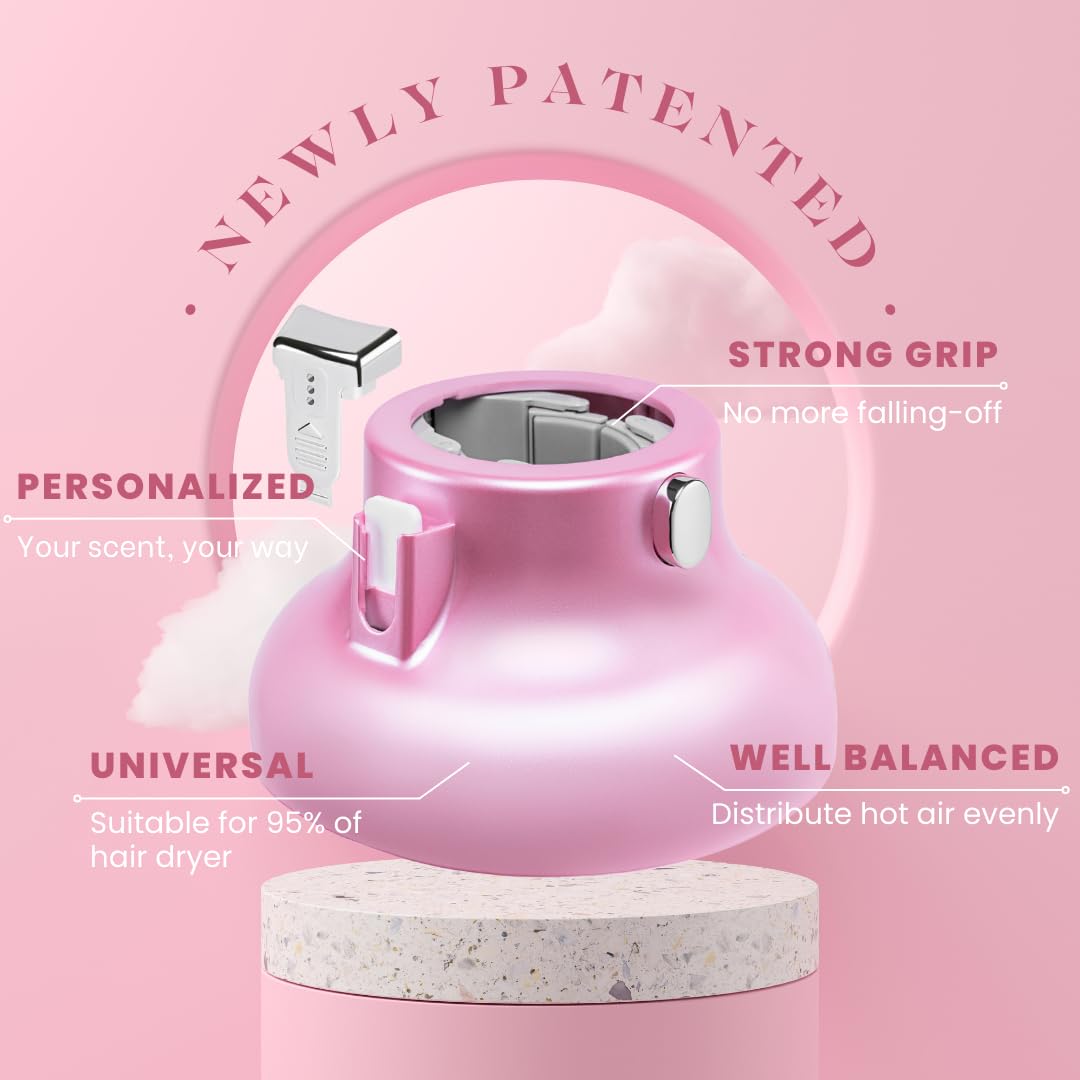 GIHALI Universal Hair Diffuser “Super Sturdy” 1.7 Inch to 2.6 Inch for Natural Curly and Wavy Hair, Hair Dryer Attachment (White 2 Aroma Upgrade)