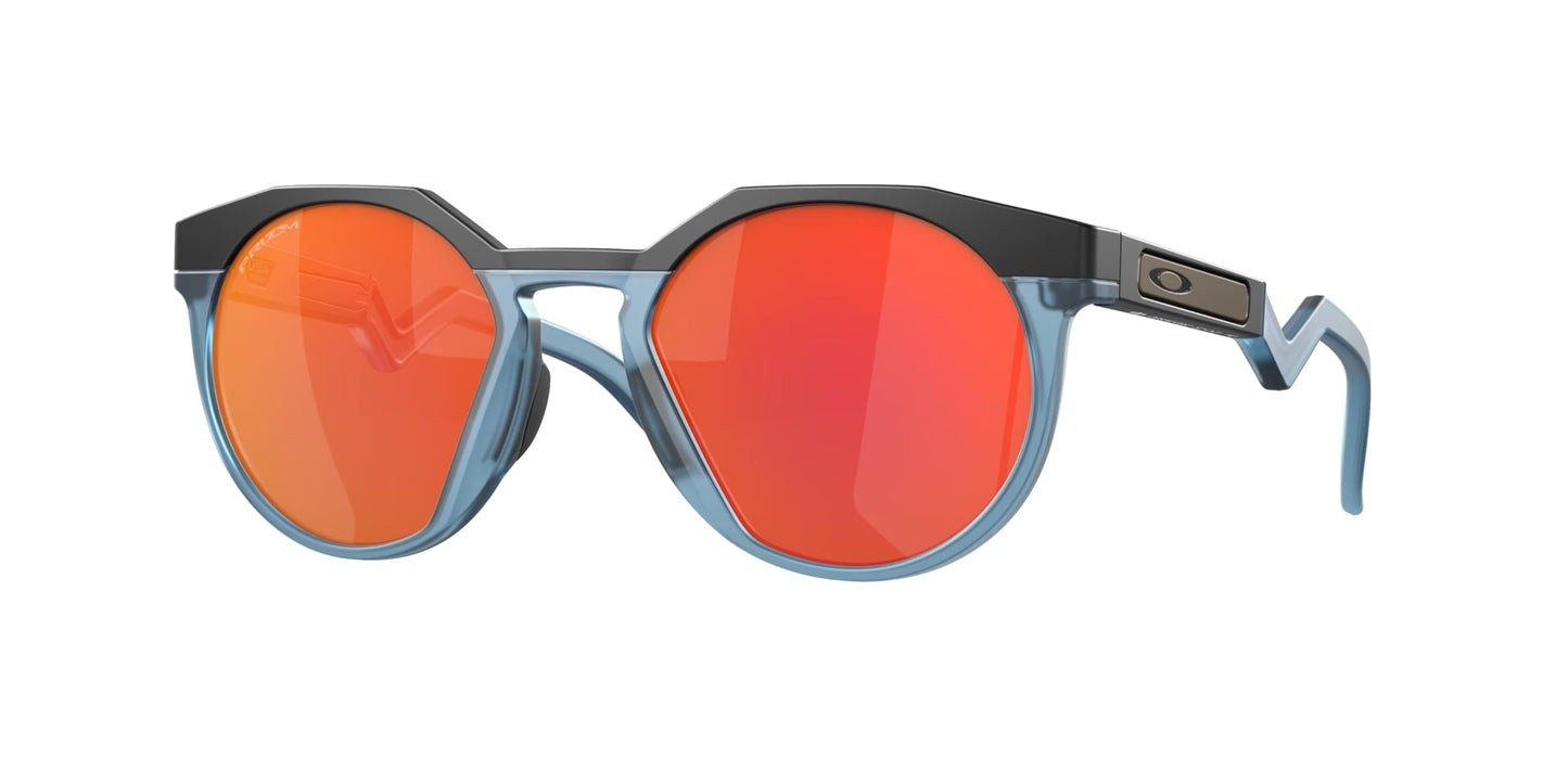 Oakley oo9242 924208 52mm matte black/prizm ruby round sunglasses for men + Bundle with designer iwear complimentary eyewear kit