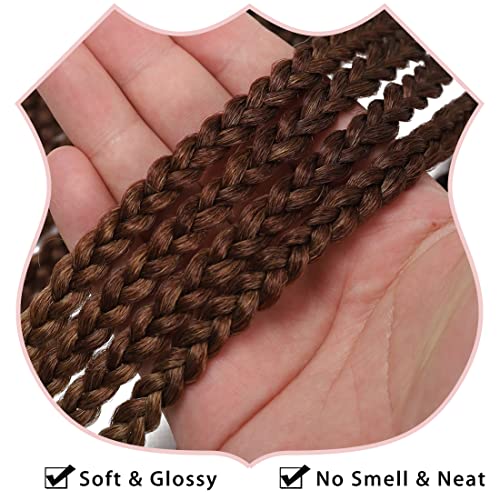 Crochet Box Braids Hair -14 Inch 7 Packs Pre-Looped Crochet Braids for Black Women With Braiding Hair Extensions-14 Inch 1B/30/27
