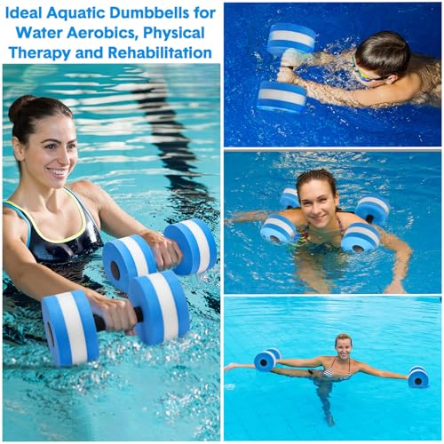 Motionchic 5 Pcs Aquatic Exercise Set Including 2 Ankle Swimming Weights 2 Lightweight Aquatic Exercise Dumbbells and Swim Belt Pool Exercise Equipment for Aquatic Aerobics Exercise (Green)