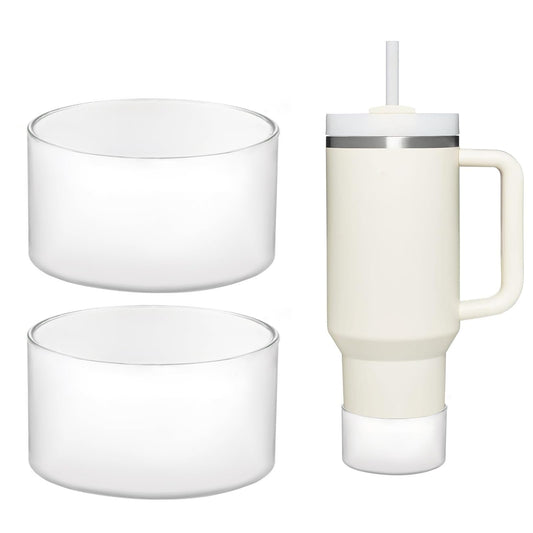 HEYSKAY 2pcs Protective Flask Silicone Boot Base for Stanley Quencher Adventure 40oz & Stanley IceFlow 20oz 30oz Tumbler, and Compatible with 12-24oz Hydro Sport Water Bottles,Yeti and More