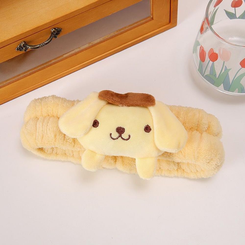 Bliqlriy Kawaii Spa Headband, Cute Headband for Women Facial Makeup, Washing, Party, Soft Microfiber Coral Skincare Shower Fluffy Towel Headbands Hair Band for Girls