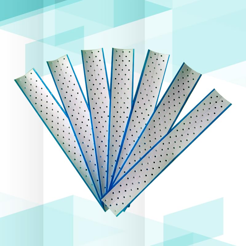 10 Pieces Wig Tape Strips Double Sided Bonding Clear Waterproof Adhesive Tape Hair Tape for Lace Wig Toupee Hairpiece (Blue Hole Plus)