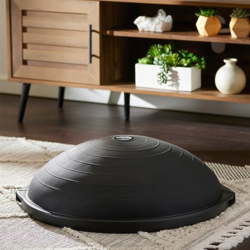 BOSU 26 Inch Pro Balance Trainer Ball Exercise Fitness Gym Equipment for Yoga, Sports, Personal Trainer, Rehabilitation, and Physical Therapy, Black