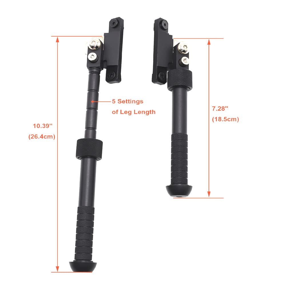 Adjustable Tactical Folding Bipod for M-Rail System 6.5 to 9 inches