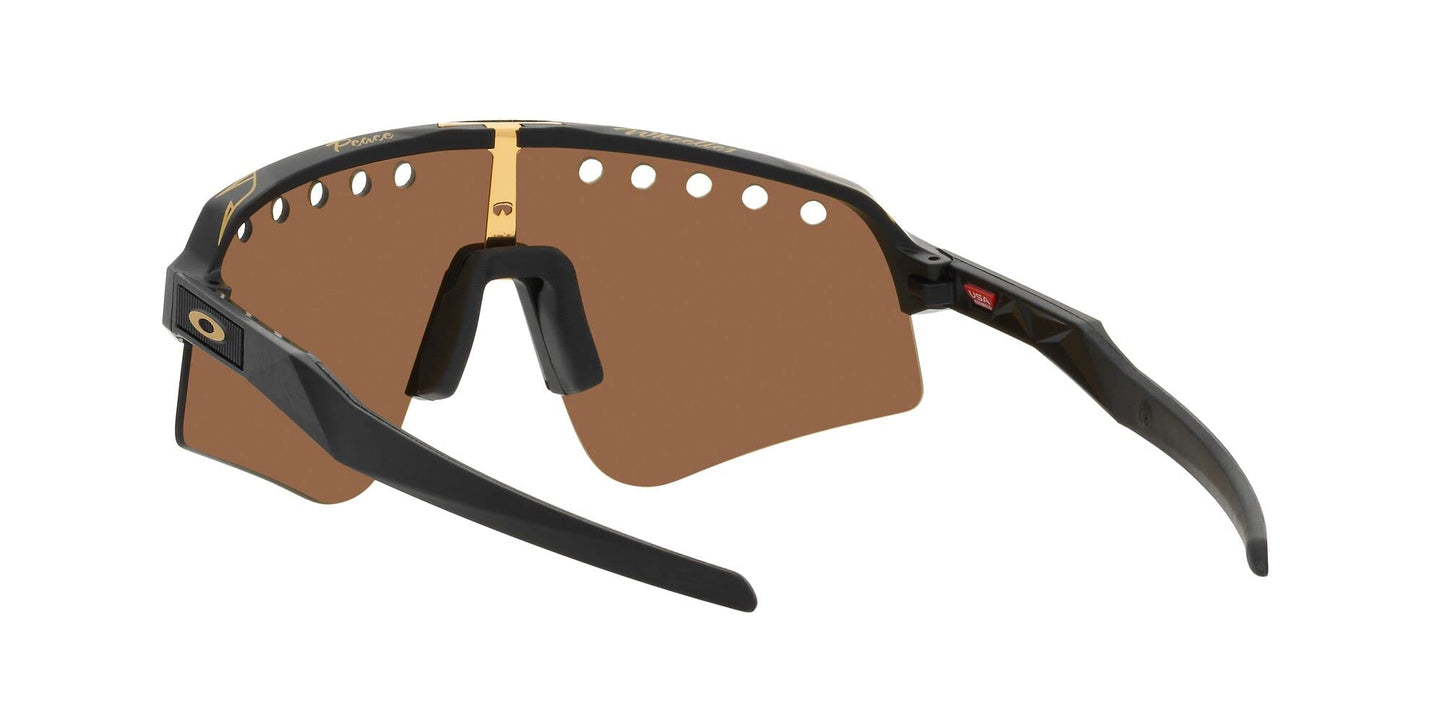 Oakley Men's OO9465 Sutro Lite Sweep Rectangular Sunglasses, TLD Matte Black/Prizm Tungsten, 39 mm