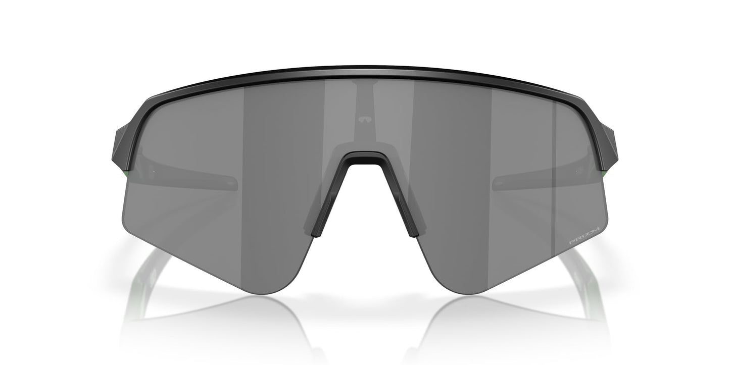 Oakley Men's OO9465 Sutro Lite Sweep Rectangular Sunglasses, Matte Black/Transparent Jade/Prizm Black, 39 mm