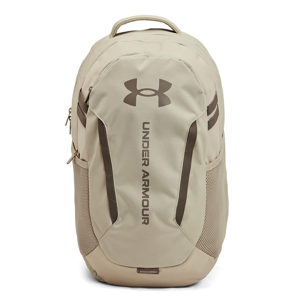 Under Armour Unisex-Adult Hustle 6.0 Backpack, (289) Khaki Base/Khaki Base/Taupe Dusk, One Size Fits Most