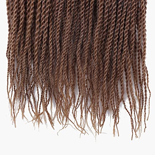 18 Inch 8Packs Senegalese Twist Hair Crochet Braids 30Stands/Pack Synthetic Braiding Hair Extensions for Black Women… (18 Inch, 1b)