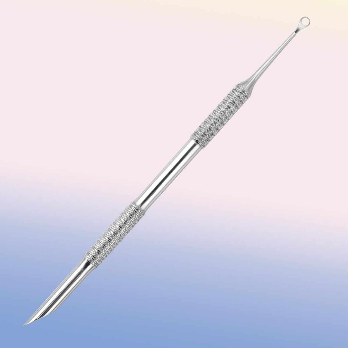 KACHIMOO Cuticle Pusher with 2 Ends,Pre-treatment Cuticle Pusher Cuticle Remover with Sandpaper Sheets,Nail Art Dead Skin Removing Manicure Tool (1 Cuticle Pusher+5 Sandpaper Sheets)