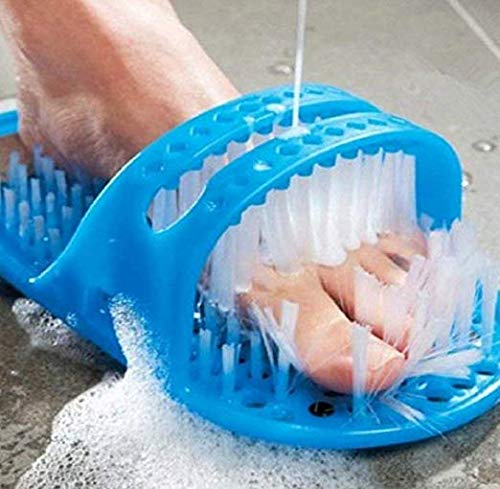 EVERMARKET Simple Feet Cleaner, Magic Foot Scrubber,Exfoliating Easy Feet Cleaning Brush,Feet Washer Foot Shower Spa Massager Slippers for Unisex Adults