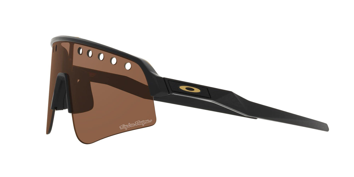 Oakley Men's OO9465 Sutro Lite Sweep Rectangular Sunglasses, TLD Matte Black/Prizm Tungsten, 39 mm