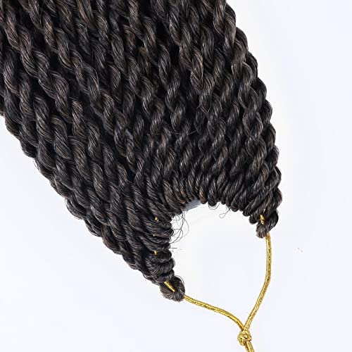 18 Inch 8Packs Senegalese Twist Hair Crochet Braids 30Stands/Pack Synthetic Braiding Hair Extensions for Black Women… (18 Inch, 1b)