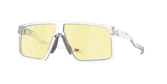 Oakley Men's OO9285 Helux Rectangular Sunglasses, Matte Clear/Prizm Gaming, 61 mm