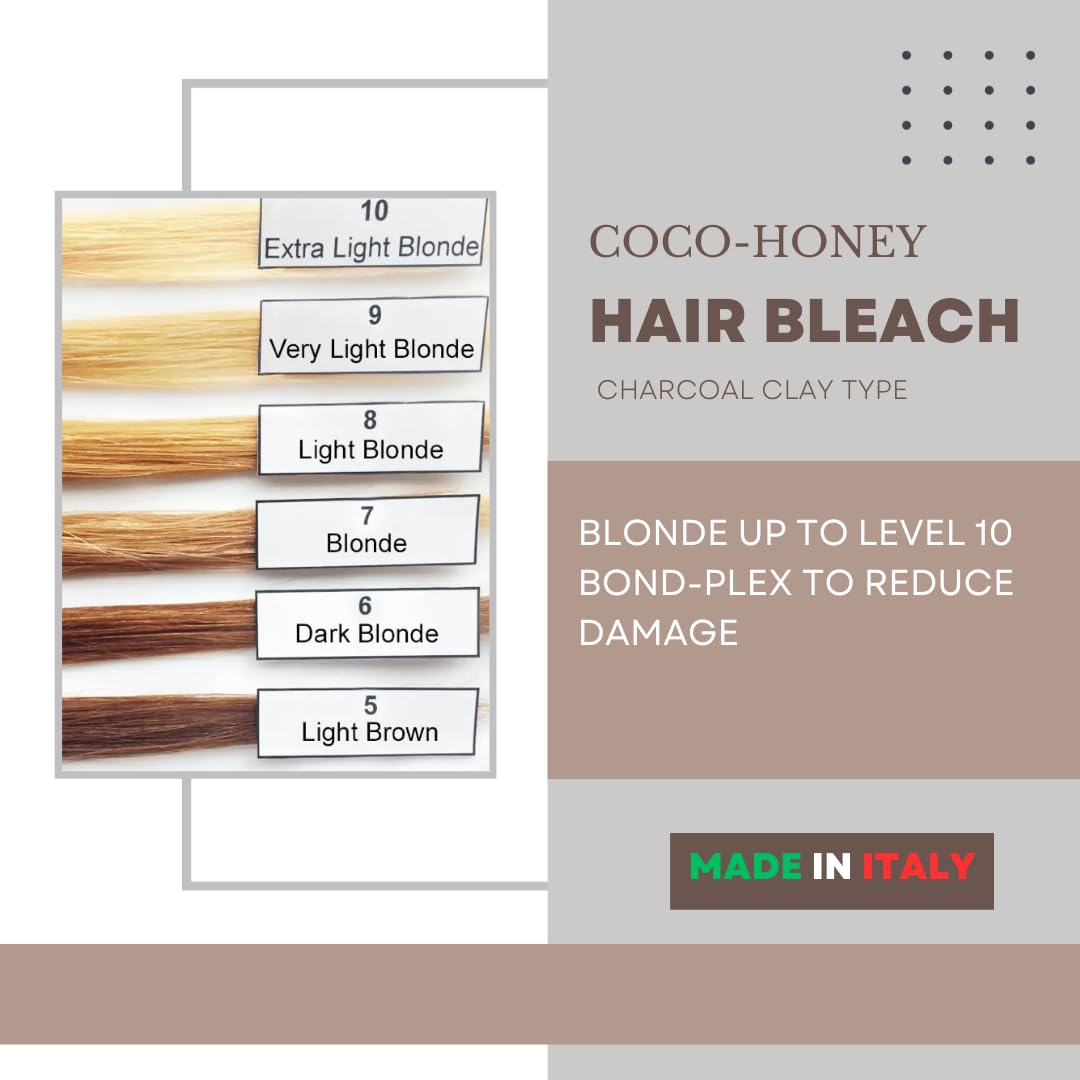 Hair Bleaching Powder for Dark Hair Lightening Blonde Hair Salon Quality Safe at Home (Charcoal 1.05 oz (pack of 3))