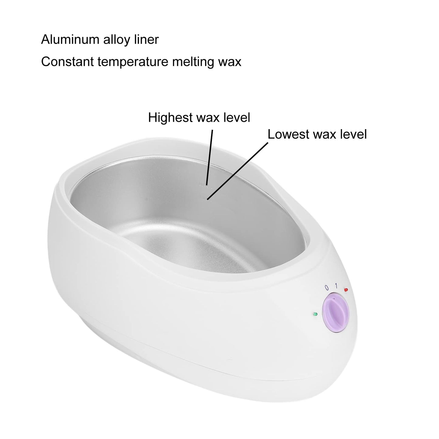 2.3L Paraffin Wax Machine for Hand and Feet with Heat Insulation, Aluminum Alloy Liner, Soothes and Moisturizes Dry Skin (110V US Plug)