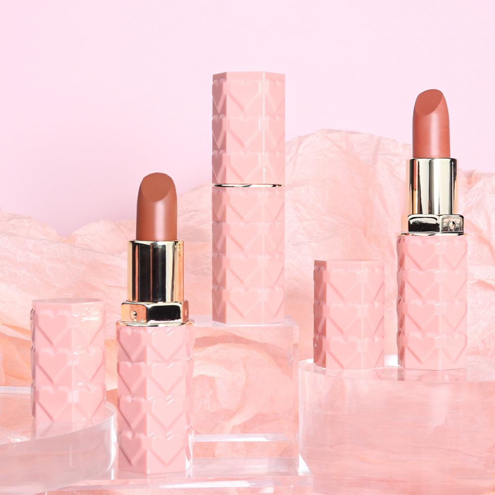 3 Pcs Matte Velvet Lipstick for Women Set,Nude Long Lasting Matte Lipstick 24H Waterproof for Girls Natural Lip Makeup,Matte Non-Stick Lipstick Makeup for Women,labiales magicos 24 horas originales