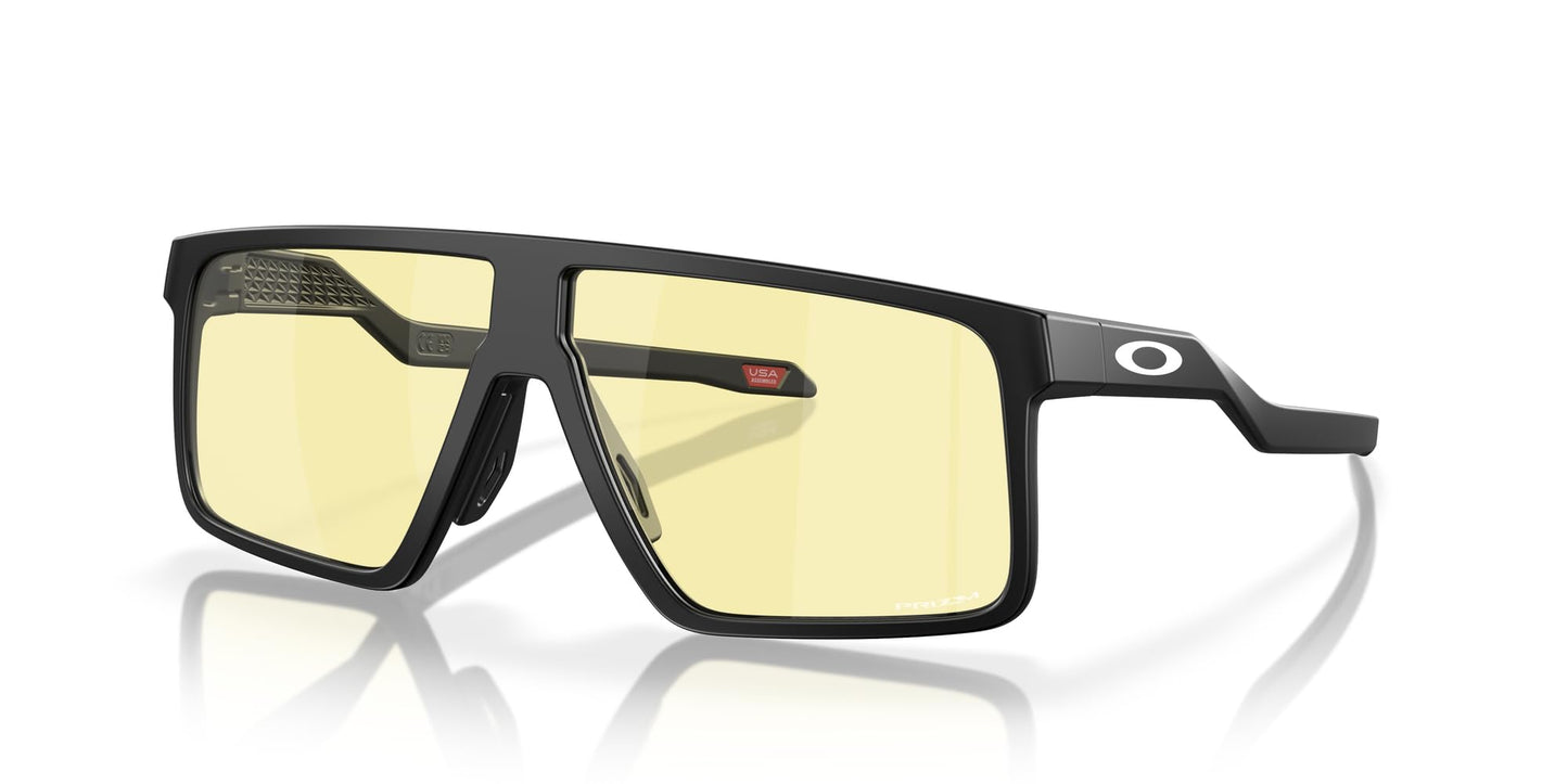 Oakley Men's OO9285 Helux Rectangular Sunglasses, Matte Black/Prizm Gaming, 61 mm