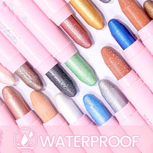 Kaely 2in1 Cream Eye Shadow Brightener Sticks for Eyes, Pencil Eyeshadow Applicator Stick Waterproof Pigmented, Eye Shadow Palette Highlighter Makeup, sombras para ojos, 38 Blonde Shimmer