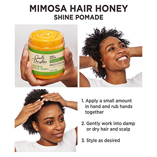 Carol's Daughter Curly Hair Treatment Bundle - Mimosa Hair Honey Shine Pomade and Goddess Strength 7 Oil Blend Scalp and Hair Strengthening Oil – for 2A to 4C Hair – with Shea Butter and Castor Oil