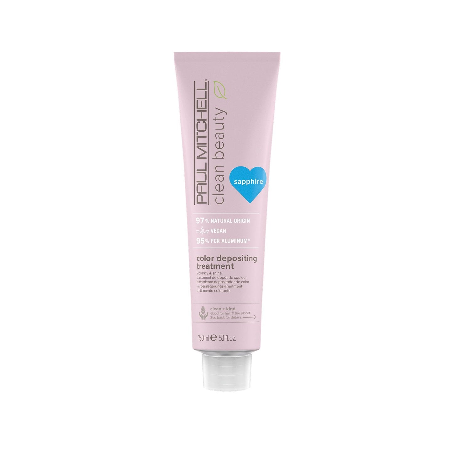 Paul Mitchell Clean Beauty Color-Depositing Treatment, For Refreshing + Protecting Color-Treated Hair, Sapphire, 5.1 fl. oz.