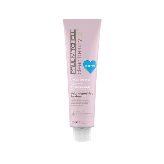 Paul Mitchell Clean Beauty Color-Depositing Treatment, For Refreshing + Protecting Color-Treated Hair, Sapphire, 5.1 fl. oz.