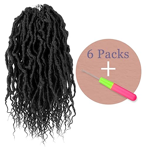 BOHOBABE Faux Locs Crochet Hair 36 Inch, Boho Soft Crochet Locs with Curly Ends, Long Bohemian Goddess Locs Crochet Braids for Black Women (6 Packs, T30)