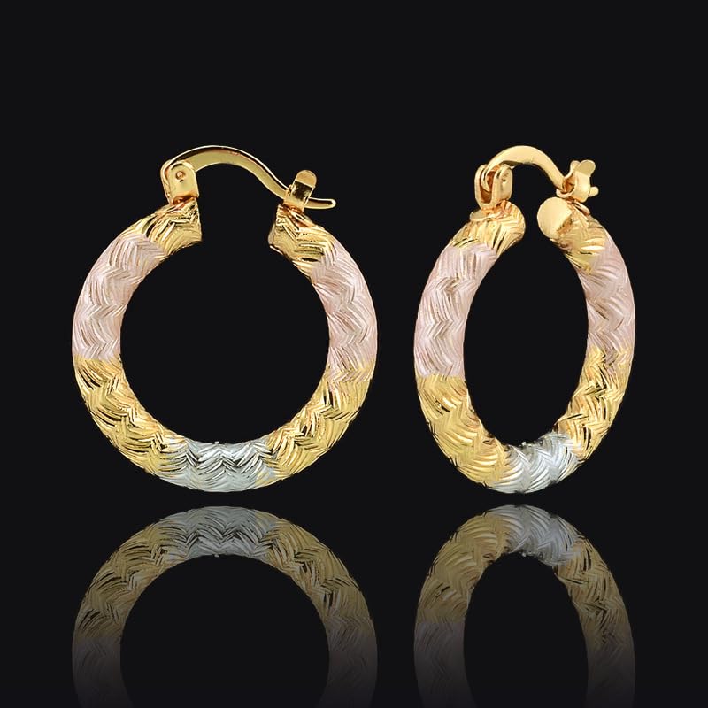18K Gold Plated Hoop Earrings for women Trendy Twisted Huggie Hoops Earrings Lightweight Large Chunky Earrings 925 Sterling Silver Boho Jewelry for Teen Girls Gift (style 20)
