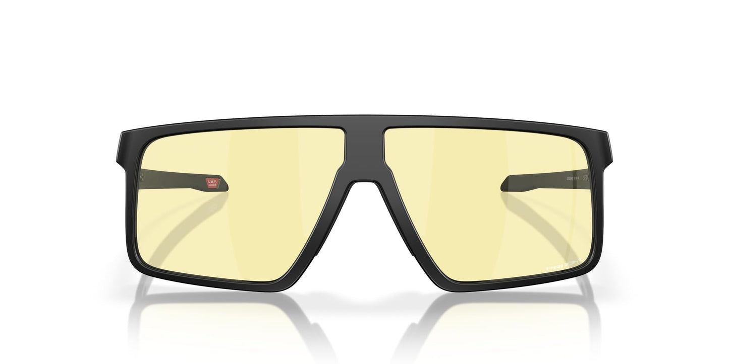 Oakley Men's OO9285 Helux Rectangular Sunglasses, Matte Black/Prizm Gaming, 61 mm