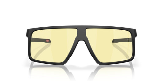 Oakley Men's OO9285 Helux Rectangular Sunglasses, Matte Black/Prizm Gaming, 61 mm