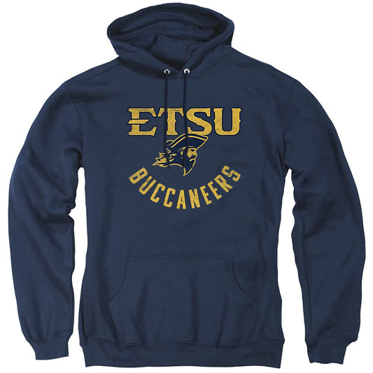 East Tennessee State University Official ETSU Buccaneers Logo Unisex Adult Pull-Over Hoodie,Navy, X-Large