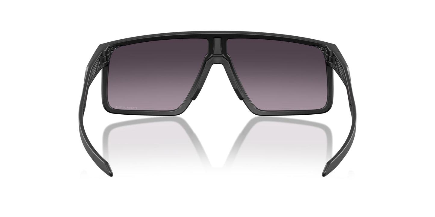 Oakley Men's OO9285 Helux Rectangular Sunglasses, Matte Black/Prizm Grey Gradient, 61 mm