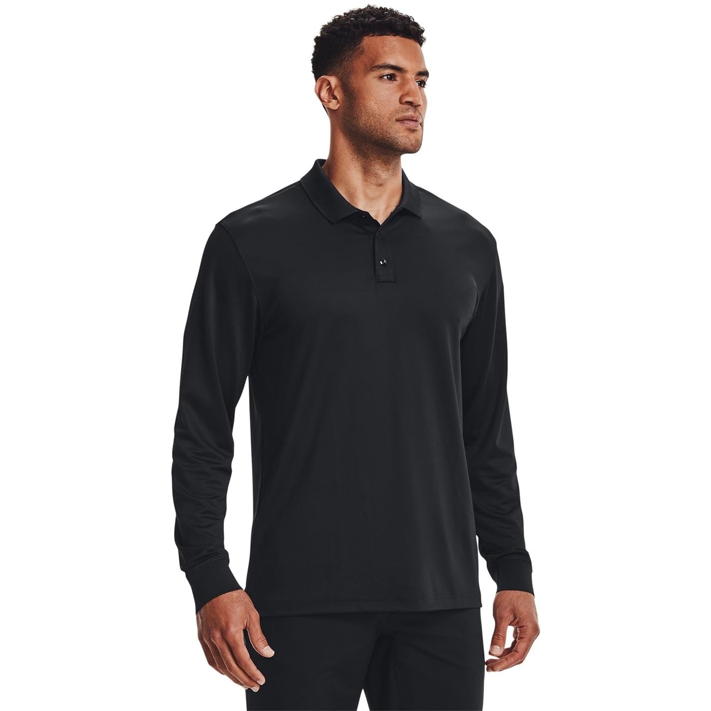 Under Armour Men's Tac Performance Polo Long Sleeve 2.0, Black (001)/Black, Small