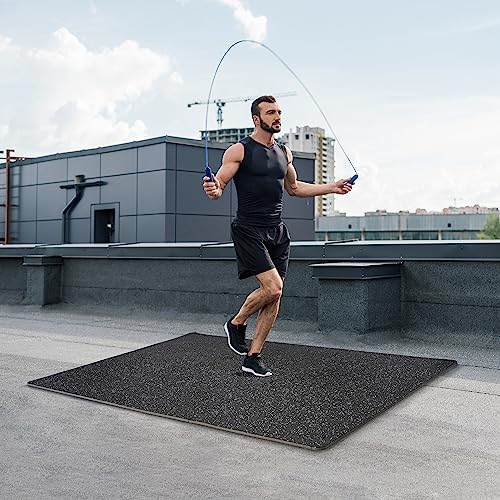 Sivan 0.5 Inch Thick Gym Flooring for Home Gym - 6 EVA Foam Floor Tiles, 24 Sq Ft Rubber Top Gym Mats for Home Gym and Exercise Equipment, Interlocking Protective Flooring 24 in x 24 in Gym Mat
